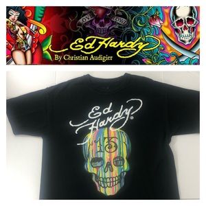 Vintage Ed Hardy Men's T-Shirt XL